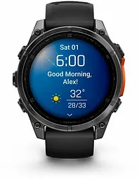 Смарт-годинник Garmin Fenix ​​8 47mm AMOLED Slate Gray with Black Silicone Band (010-02904-00) - мініатюра 6