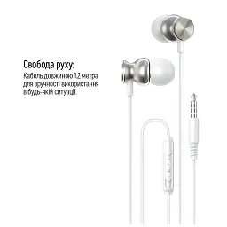 Навушники ColorWay 3.5 mm Wired Earphone UrbanBeat White (CW-WD03WT) - мініатюра 8