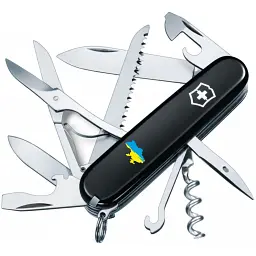 Ніж Victorinox Huntsman Ukraine Black "Карта України Жовто-Блакитна" (1.3713.3_T1166u) - мініатюра 4