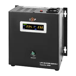 ДБЖ з правильною синусоїдою 12V LPY-W-PSW-800VA+ (560Вт) 5A/15A - мініатюра 3