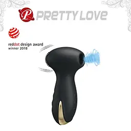 Вакуумний стимулятор клітора з вібрацією Pretty Love Hammer чорний - мініатюра 6