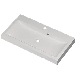 Раковина матова врізна Amidicon Lagune Slim 80 792x425 з литого каменю LAGUNE SLIM_80_MAT, Білий матовий - мініатюра 2