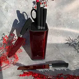 Набір ножів Edenberg EB-11027-Red 7 предметів червоний - мініатюра 2