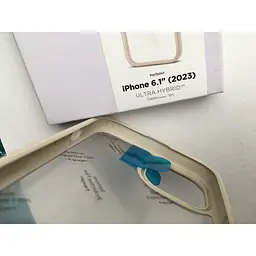 Протиударний прозорий чохол Spigen Ultra Hybrid для iPhone 15 Mute Beige ACS06800 - мініатюра 8