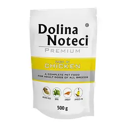 Вологий корм для собак Dolina Noteci Premium з куркою пауч 500 г