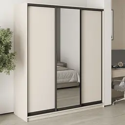 Шафа-купе тридверна MebelStar Комбо BG 2ДСП/Дзеркало 180x60x210 см Кашемір (MBS-9118)