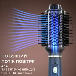 Фен-щітка для волосся Sokany SK-1922 з холодним обдувом, чорний Sokany SK1922 - мініатюра 2