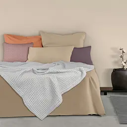 Плед-покривало Cosas Snow Greek Waffle вафельний 200х220 см білий (Blanket_01Snow_GreekWaffle_200x220) - мініатюра 3