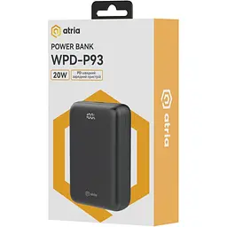 Павербанк ATRIA Black 30 000 mAh / 22.5 Вт (WPD-P93) - мініатюра 6