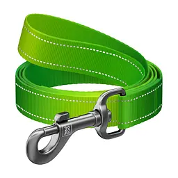 Повідець для собак WAUDOG Nylon Mono світловідбивний, S, Ш 15 мм, Д 300 см, салатовий (46435)