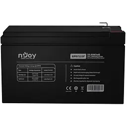 Акумуляторна батарея Njoy GP07122F 12V 7AH (BTVACGUOBTD2FCN01B) AGM - мініатюра 6