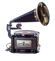 Ретро програвач і радіо Daklin Лондон (вініл/USB/FM/CD) натуральний дуб (RP-013B) Грамофон - мініатюра 4