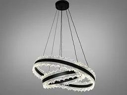 LED-люстра для вітальні Diasha D8751-600+400BK, чорна, 140W, 7700 lm