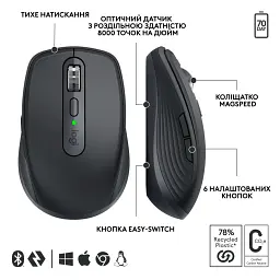 Мишка Logitech MX Anywhere 3S Graphite (910-006958) - мініатюра 6