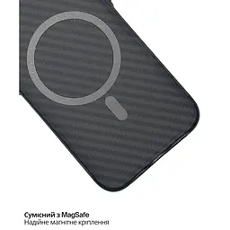 Чохол до мобільного телефона BeCover FIBRA Carbonite MagSafe Apple iPhone 17 Pro Max Black (715410) - мініатюра 5