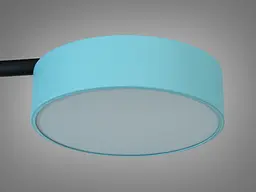 Новинка, світлодіодна люстра потужністю 72W, плафони кольору тіффані - мініатюра 3