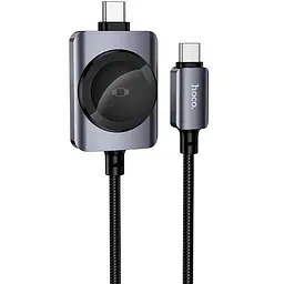 Дата кабель Hoco CW66 2in1 Type-C to iWatch/Type-C PD100W (1.2m) Black