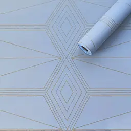 Самоклеюча плівка Sticker Wall SW-00001218 Блакитна із золотом 0,45х10м