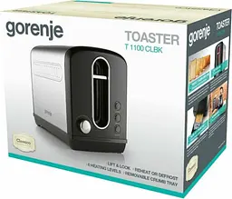 Тостер Gorenje 950 Вт функц. розморожування автовідключення пластик+метал чорний - мініатюра 5