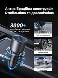 Автомобільний зарядний пристрій UGREEN EC703 2 USB-C + USB-A (35024) - мініатюра 5