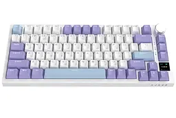 Клавіатура ігрова механічна бездротова Ajazz AK-820WP PRO White-Purple RGB Gift Switch Hot-Swap 2.4G/Bluetooth/USB - мініатюра 2