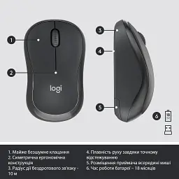 Комплект Logitech MK295 Silent UA Graphite (920-009800) - мініатюра 7