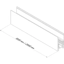 Рейка для трекового світильника Aqara Overlay Rail для H1/ H1 Pro 1m Black [107934] - мініатюра 5