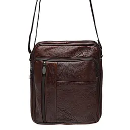 Чоловіча сумка Borsa Leather K18450 23x20x6 см Коричневий (10843) - мініатюра 2