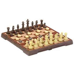 Уцінка. Настільна гра CAYRO магнітна 2 в 1: шахи, шашки поле 24x24 см (453) - мініатюра 2