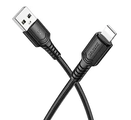 Кабель синхронизации Borofone BX116 Fast charging 2.4A USB to Lightning 1 м Black (37161_3610587)