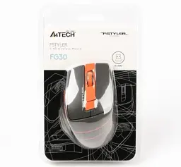 Миша A4Tech Fstyler FG30 2000dpi Grey/Orange, USB, Wireless - мініатюра 6
