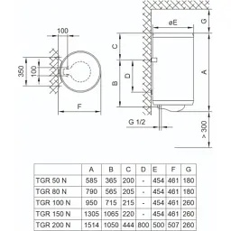 Бойлер TIKI TGR150N_PRIMEM150 (700174) - мініатюра 2