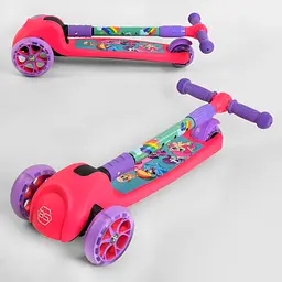 Самокат Best Scooter 13х30х58-71.5 см Рожево-бузковий 000231657 - мініатюра 6