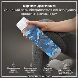 Пляшка для води ION8 1000 мл BPA Free Times To Drink (ЕКО пляшка) Camo (I8RF1000PICAMO) - мініатюра 3