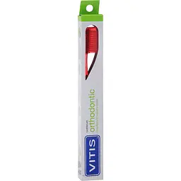 Зубна щітка Vitis Orthodontic Access + Vitis Orthodontic зубна паста 15 мл в асортименті червона  - мініатюра 2