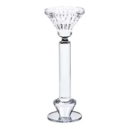 Підсвічник скляний Crystal lotus декоративний 19.5 см Yiwu HP-4-11M - мініатюра 3
