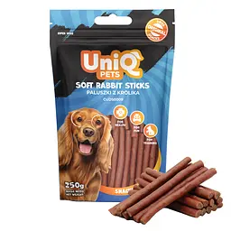 Ласощі для собак UniQ PETS М'які палички з кролика 250 г