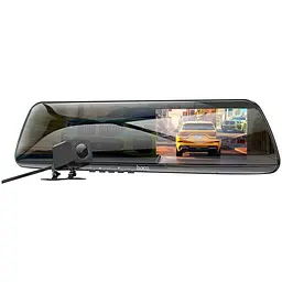 Відеореєстратор HOCO DV4 4.5-inch rearview mirror driving recorder dual-channel Black (6942007616782)