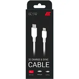 Кабель 2E USB-C - Lightning Glow 1m White - мініатюра 2