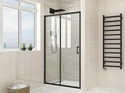 Двері в нішу Mixxus Premium Diverse SD01-140x185-TR Black прозоре скло 5 мм MI6878, універсальні, прозорий, чорний матовий - мініатюра 5