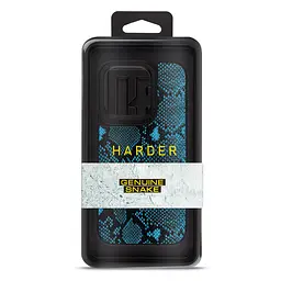 Кожаный чехол для Apple iPhone 15 Pro, Harder Genuine Snake, синий, термополиуретан ТПУ + экокожа с имитацией змеиной кожи, панель, защита корпуса, противоударный, микрофибра, рамка вокруг камеры, защита всего корпуса, (ARM76781) - мініатюра 3