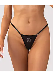 Стрінги Obsessive Violami Too Sexy L/XL (чорний) - мініатюра 12