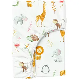 Простирадло Cosas на резинці фланель 80х160 africa zoo, жовтий (Flannel_AfricaZoo_80x160x20)