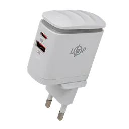 Зарядка для телефона LogicPower 25W (Type-C+USB) QC3.0 PD + кабель (Type-C to Type-C) 25WCH - мініатюра 2
