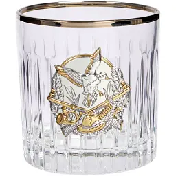 Подарунковий набір склянок для віскі Boss Crystal "Полювання" із золотими накладками - мініатюра 8