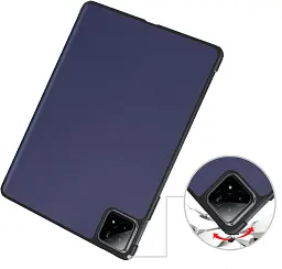 Чохол до планшета BeCover Smart Case Xiaomi Pad 6S Pro 12.4" Deep Blue (711084) - мініатюра 5