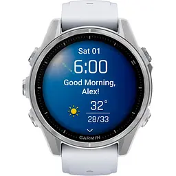 Смарт-годинник Garmin Fenix 8 AMOLED 43mm Silver with Whitestone Silicone Band (010-02903-00) [115071] - мініатюра 2