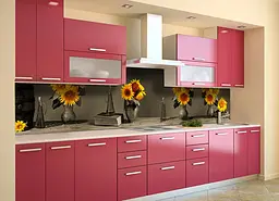 Кухонний фартух самоклеючий Соняшники букет для кухні наклейка квіти жовтий 60х300 см Happy Pocket Z180387 - мініатюра 3