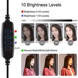 Комплект блогера Puluz PKT3025L 4в1 (кільцеве світло, кріплення, тримач для телефону, мікрофон) - мініатюра 6