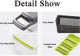 Овочерізка-подрібнювач Veggie Slicer 14 в 1 ситечко для яєць і ніж для чищення овочів KA-808 - мініатюра 4